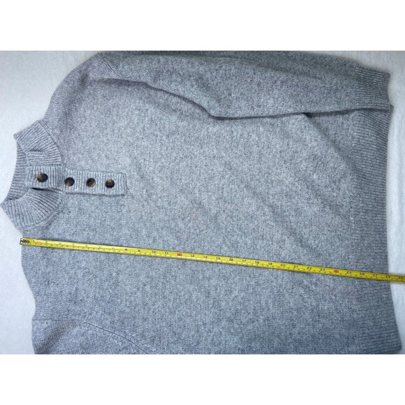 Enzo Mantovani Men's XXL 100% Wool Henley Sweater Thick Preppy Academic Formal - Picture 7 of 8